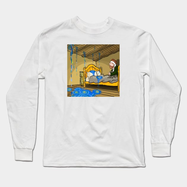 The Attic Bedroom Long Sleeve T-Shirt by javalidesign